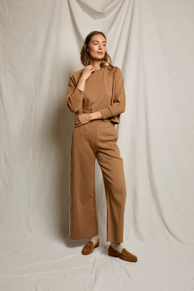 Mikos travel wide leg pants, mocha