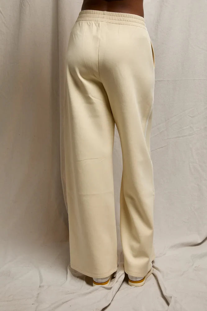 Mikos travel wide leg pant, custard