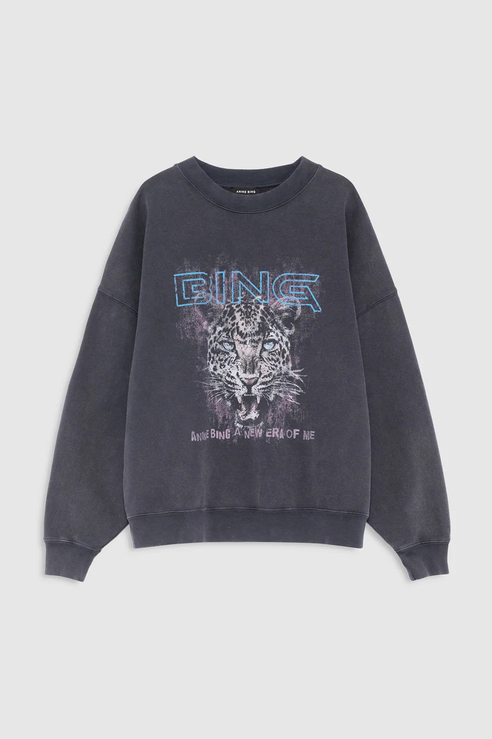 Miles Sweatshirt Leo Muse, Washed Black