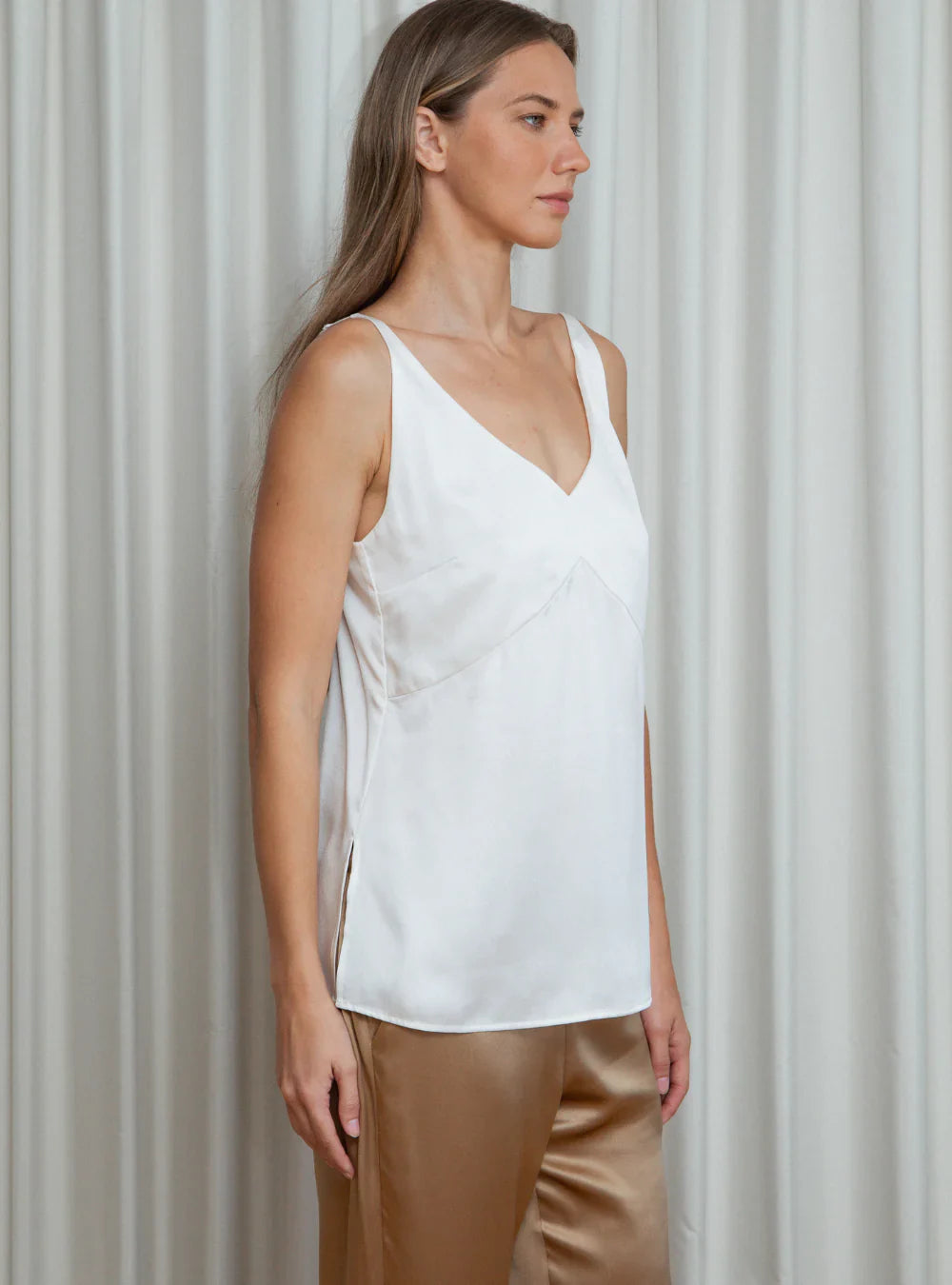 Petite. cami, pearl