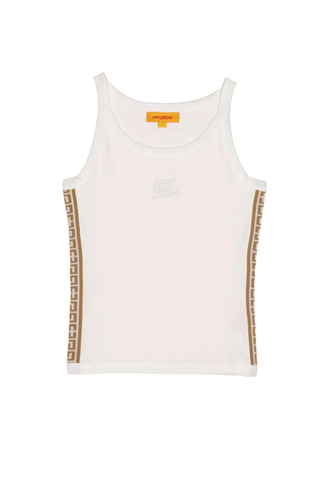 Geo regular tank, vintage white