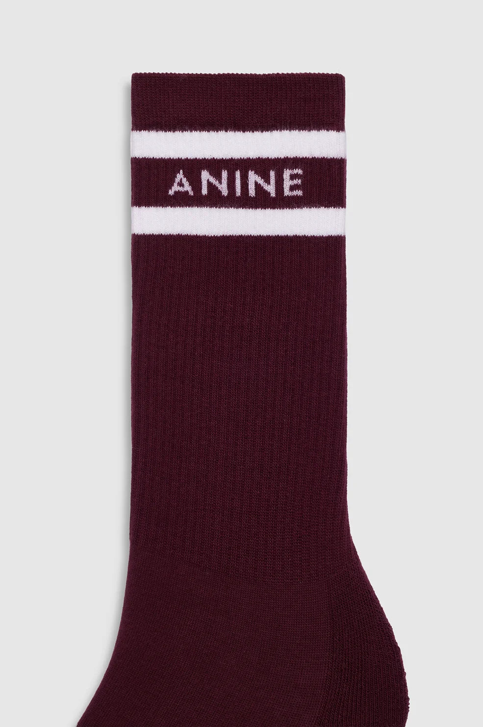 Sully Sporty Socks, Burgandy White