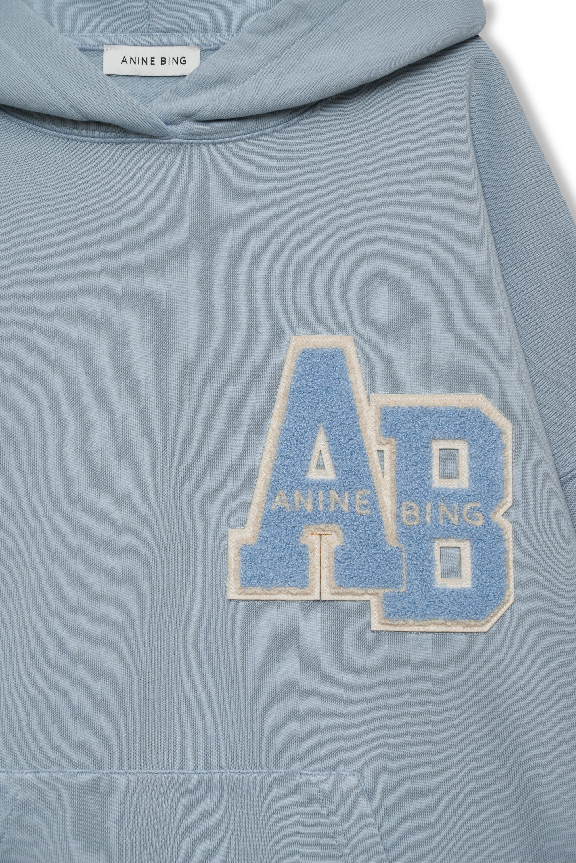 Harvey sweatshirt letterman, washed light blue