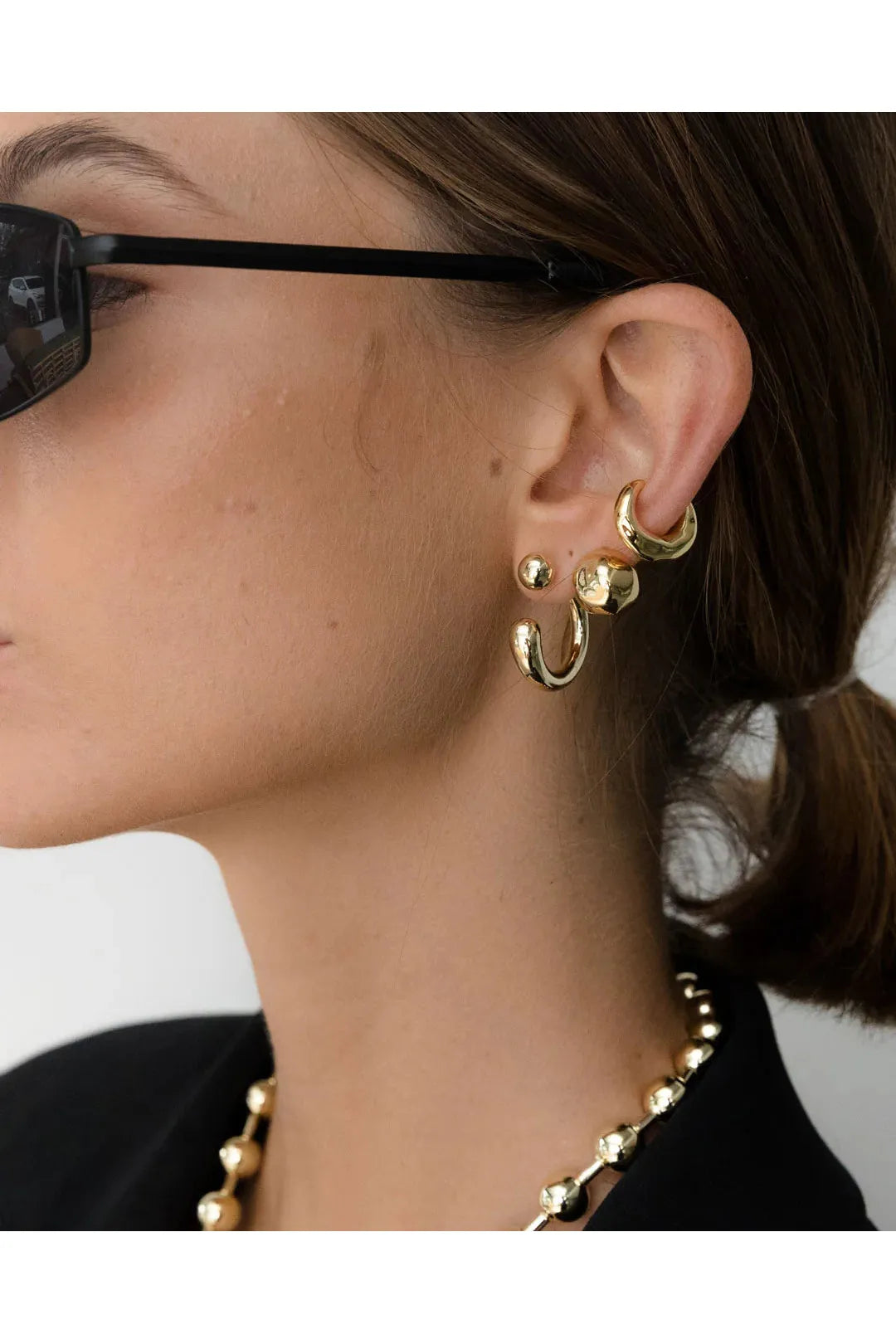 Reversed hoops, gold