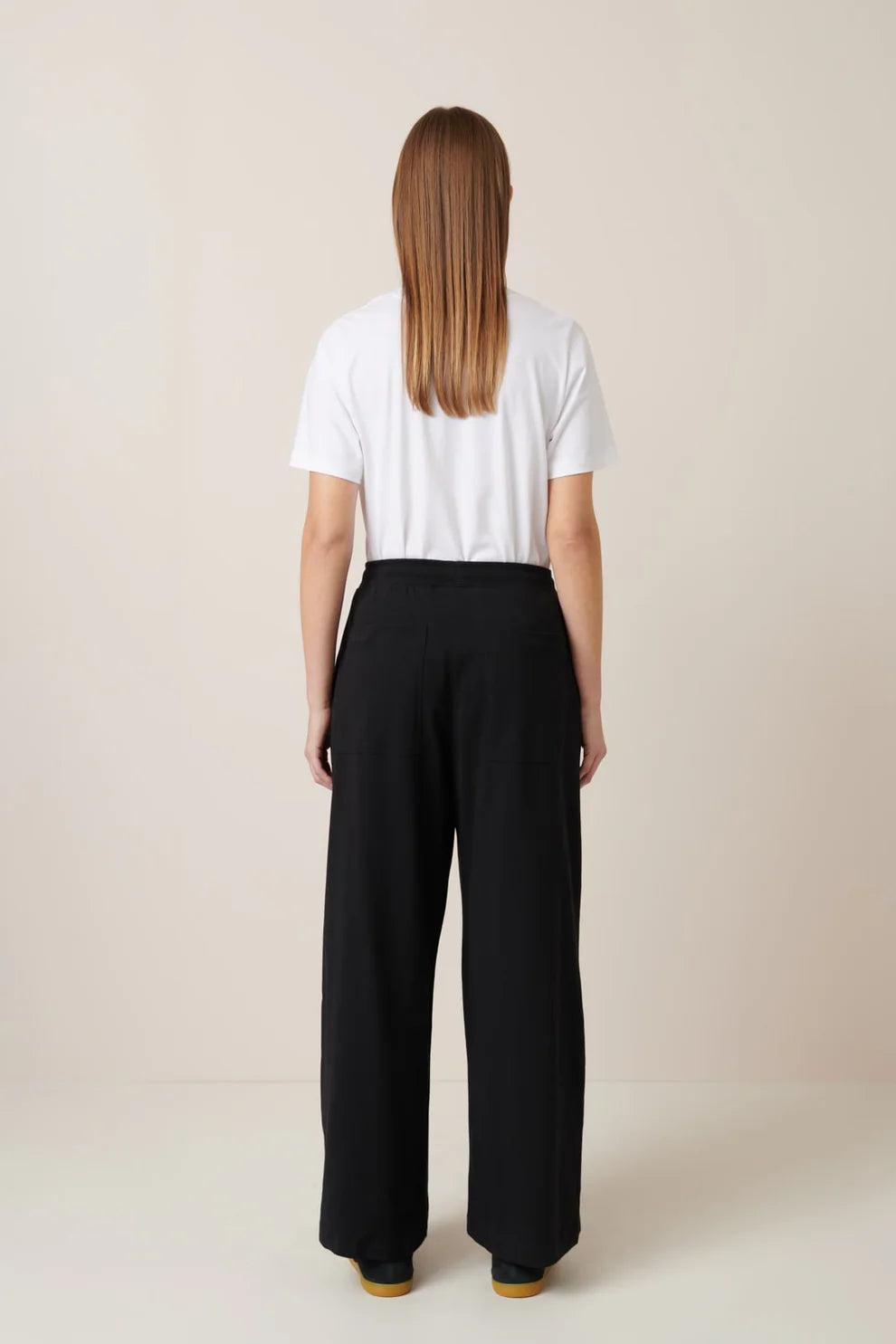 wide leg pant, black