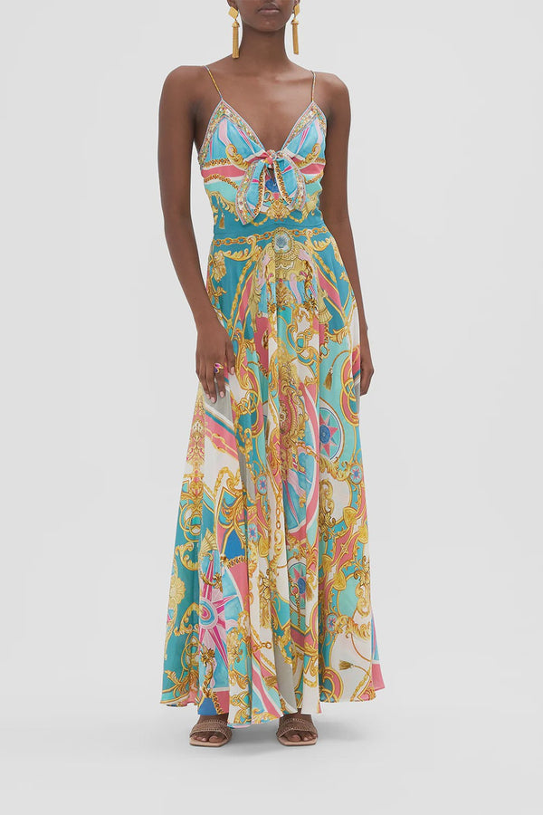 Long Dress With Tie Front Sail Away With Me