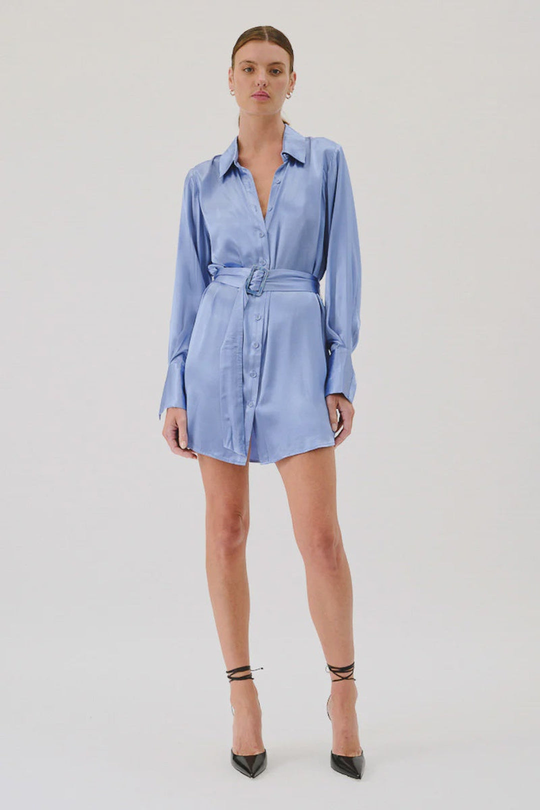 MILLENIA MINI SHIRT DRESS - BLUE