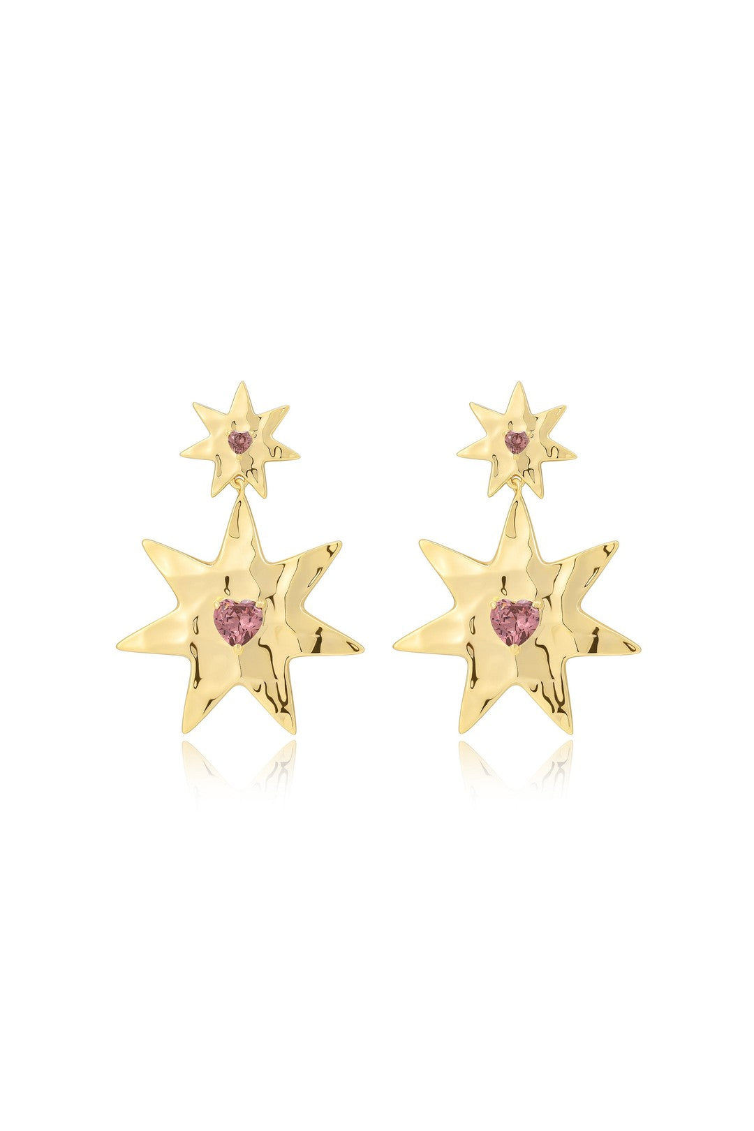 The starry stud statement earrings, gold